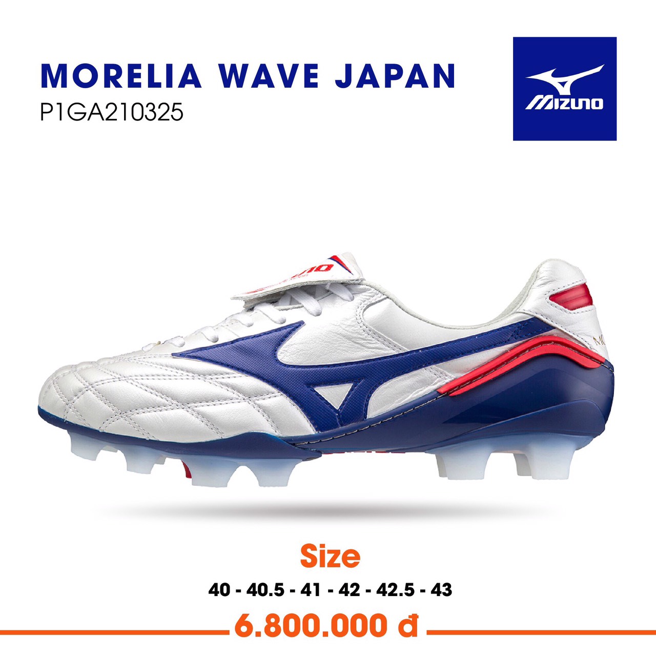 Giày đá bóng cỏ tự nhiên Mizuno Morelia Wave Japan